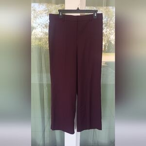 Ann Taylor Women's Wide Leg Pants - Burgundy